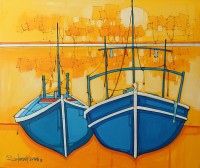 Salman Farooqi, 30 x 36 Inch, Acrylic on Canvas, Seascape Painting-AC-SF-187